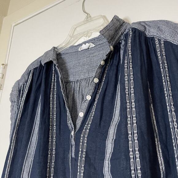 Ingrid & Isabel navy cotton stripe shift maternity dress size small - Picture 2 of 6